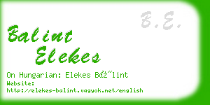 balint elekes business card